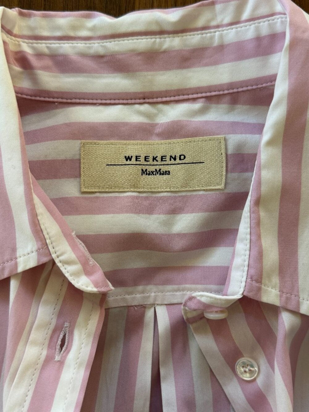 Weekend Max Mara Pink and White Striped Shirt - Picture 2 of 6